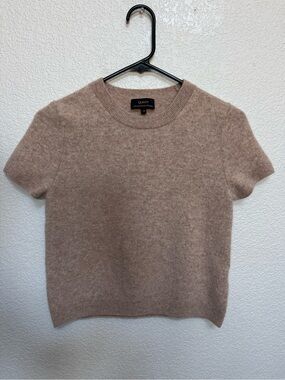 Quince Mongolian Cashmere Tee Oatmeal Women’s M Fall Layering